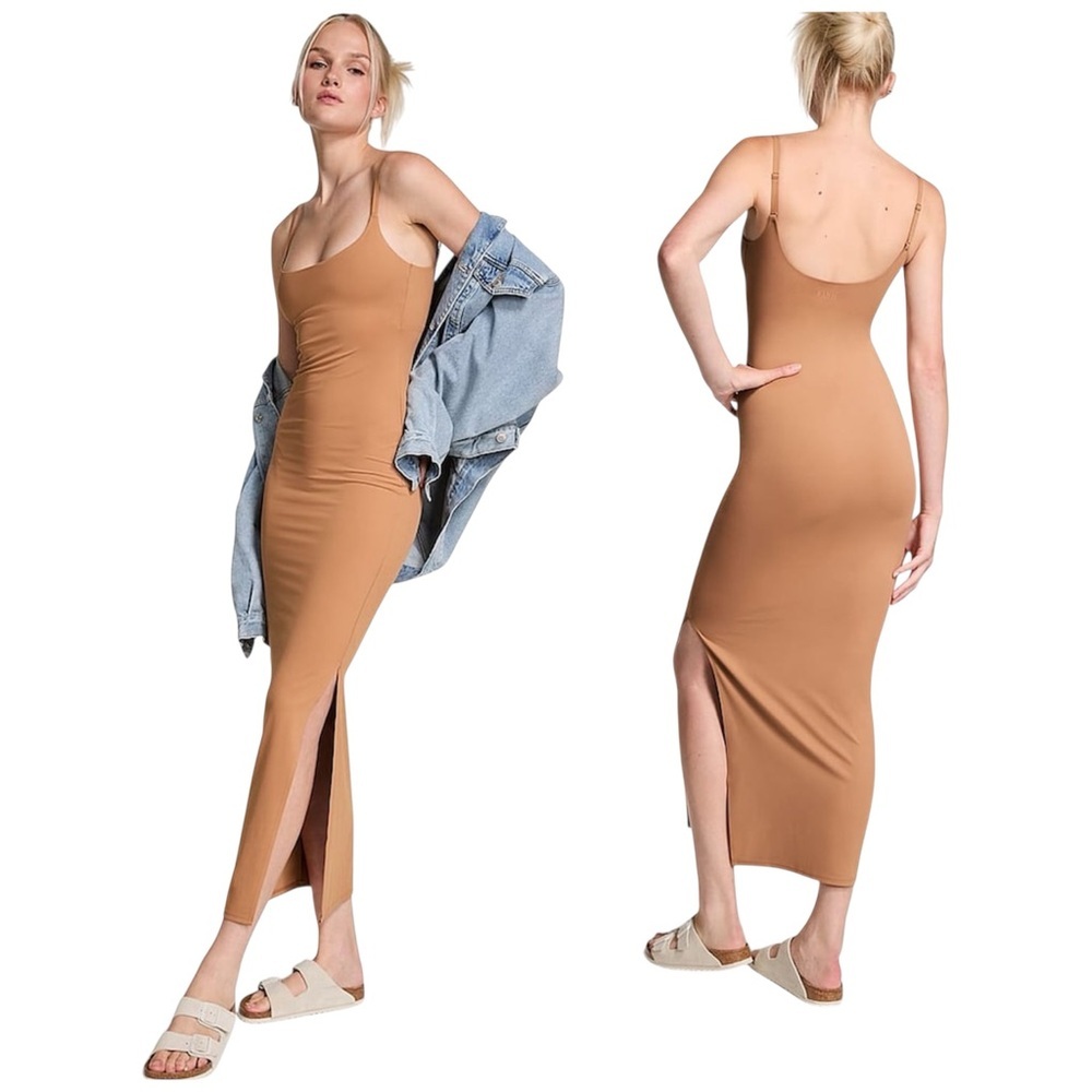 PINK Victoria's Secret Toffee Brown Relay Maxi Dress Size Large